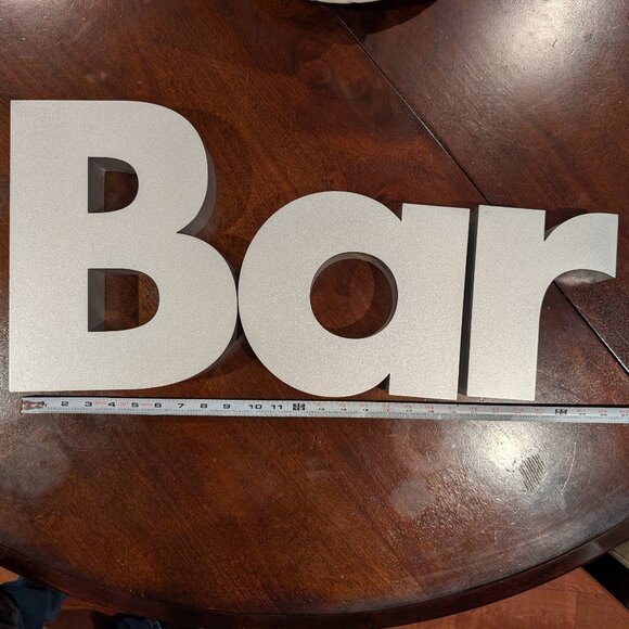 Other - 🍸 Industrial Metal Sign Letters – “Bar” – 12" Tall – Set or Singles Add a bold